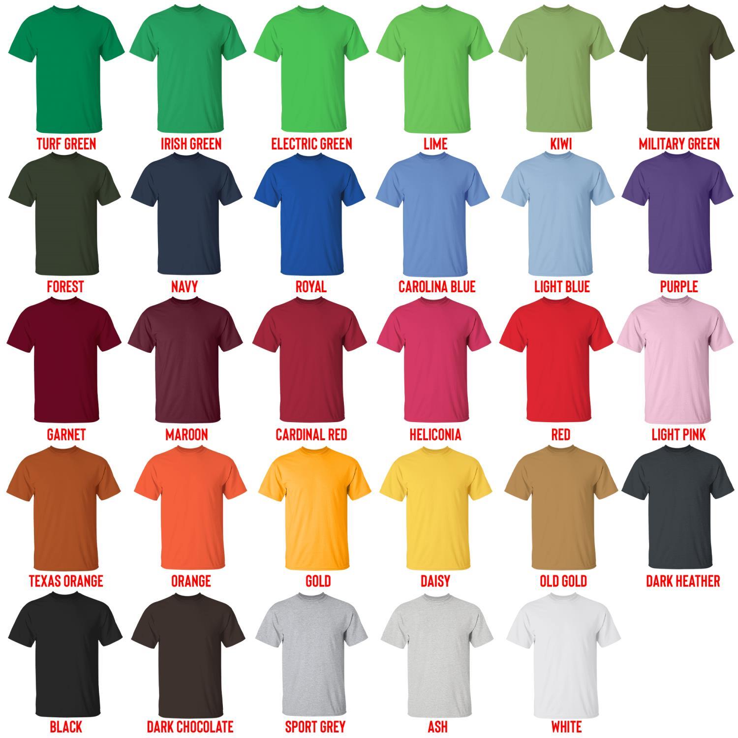 t shirt color chart - Ninja Turtles Merch