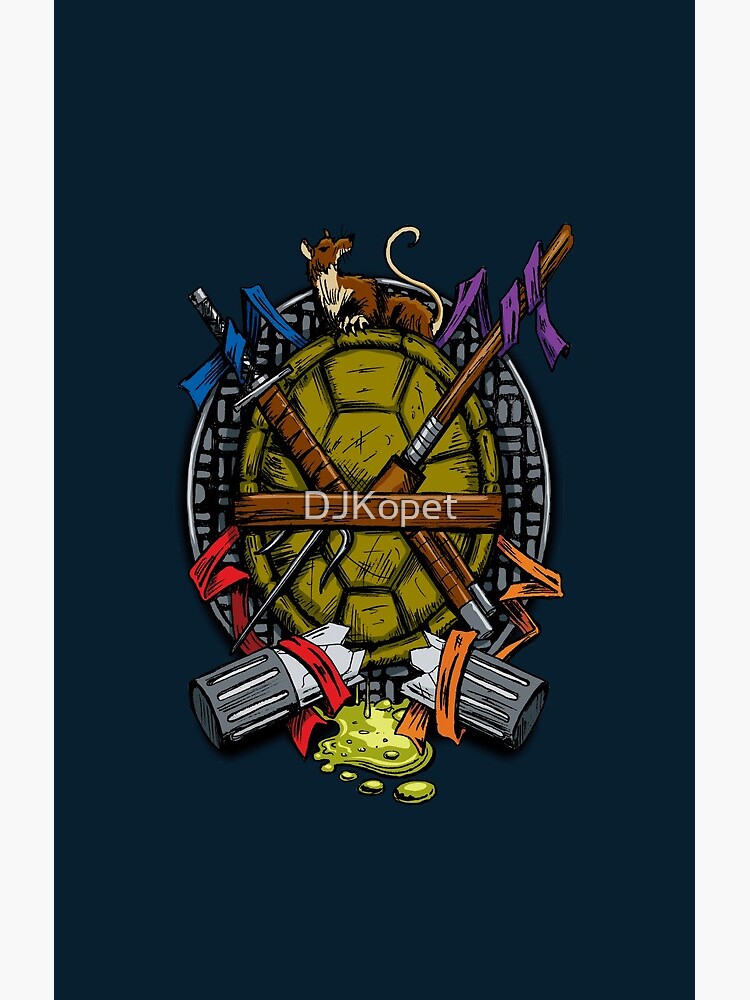 Turtle Family Crest Full Color Shower Curtain - Image 2