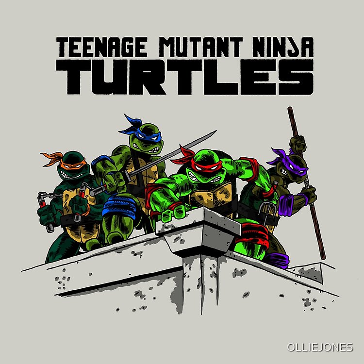 Old School Ninjas Action Figure Tote Bag - Image 2