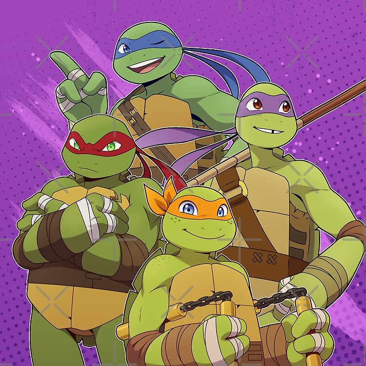 Heroes In A Half Shell Purple Background Tote Bag - Image 2