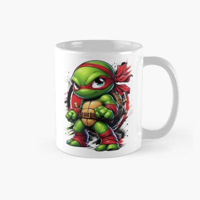 Cute Baby Ninja Turtle Raphael Cartoon Retro Style Mug