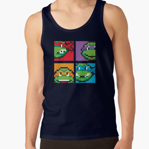 Teenage Mutant Ninja Turtles Retro Pixel Video Game Box Up Tank Top - Image 5