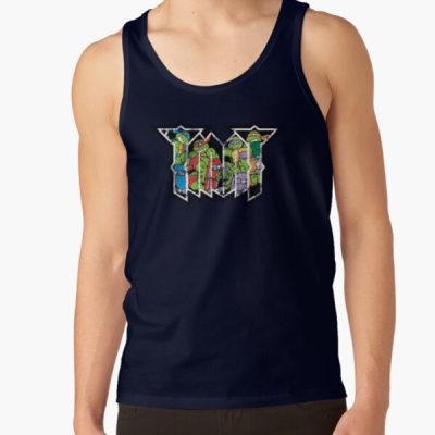 Teenage Mutant Ninja Turtles Group Shot Skater Distressed Tank Top