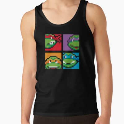 Teenage Mutant Ninja Turtles Retro Pixel Video Game Box Up Tank Top