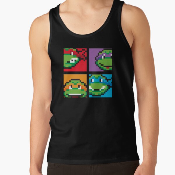 Teenage Mutant Ninja Turtles Retro Pixel Video Game Box Up Tank Top