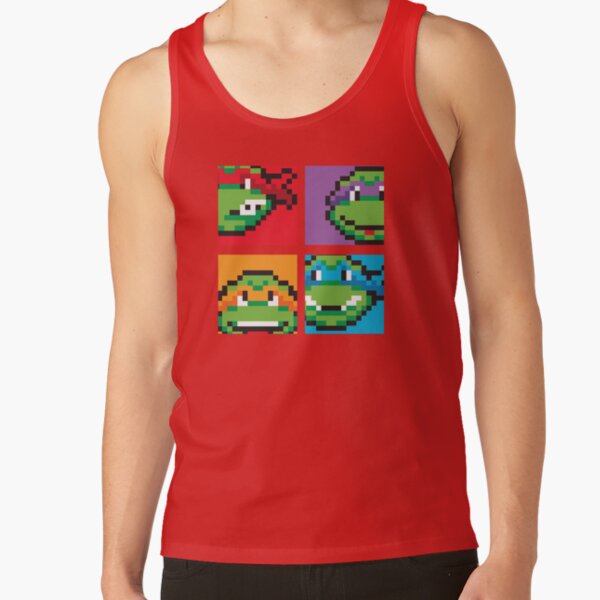 Teenage Mutant Ninja Turtles Retro Pixel Video Game Box Up Tank Top - Image 4