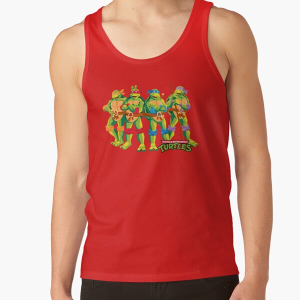 Teenage Mutant Ninja Turtles Polygon Geometric Ninja Group Tank Top - Image 4