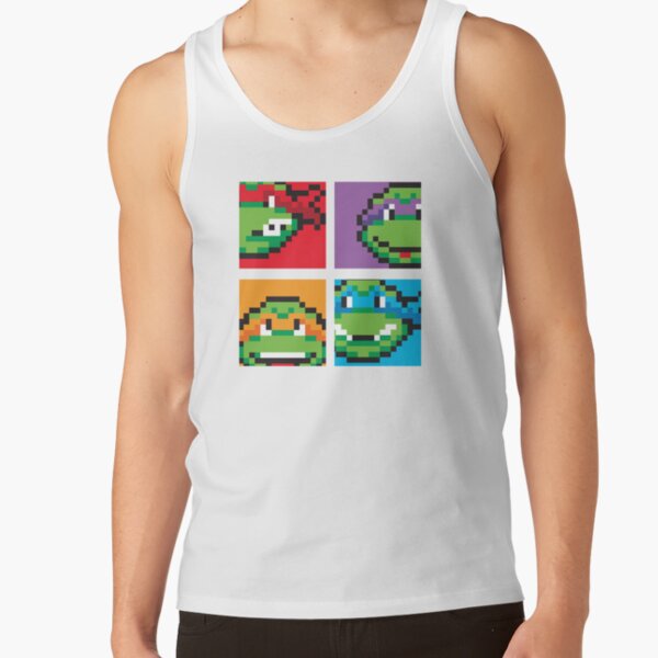 Teenage Mutant Ninja Turtles Retro Pixel Video Game Box Up Tank Top - Image 2