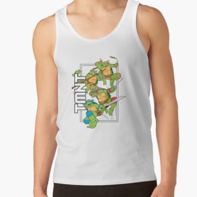 Teenage Mutant Ninja Turtles Vintage Ninja Group Side Logo Tank Top