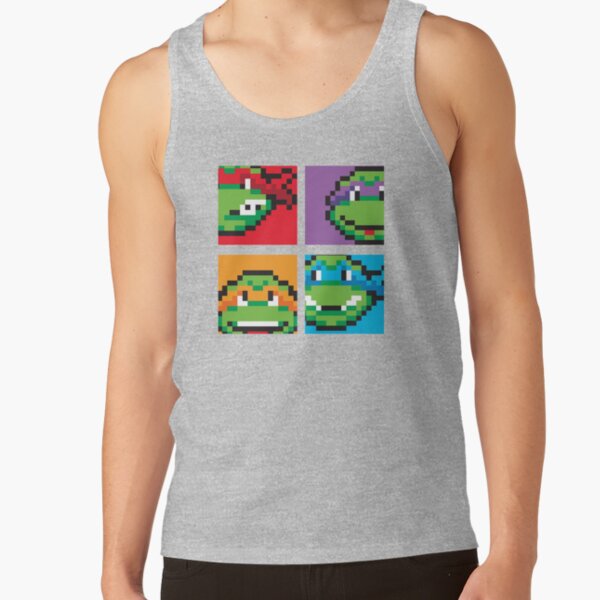 Teenage Mutant Ninja Turtles Retro Pixel Video Game Box Up Tank Top - Image 3