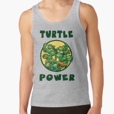 Teenage Mutant Ninja Turtles Group Shot Turtle Power Text Tank Top
