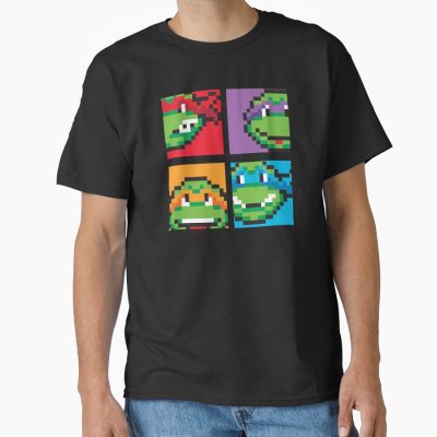 Teenage Mutant Ninja Turtles Retro Pixel Video Game Box Up T-shirt