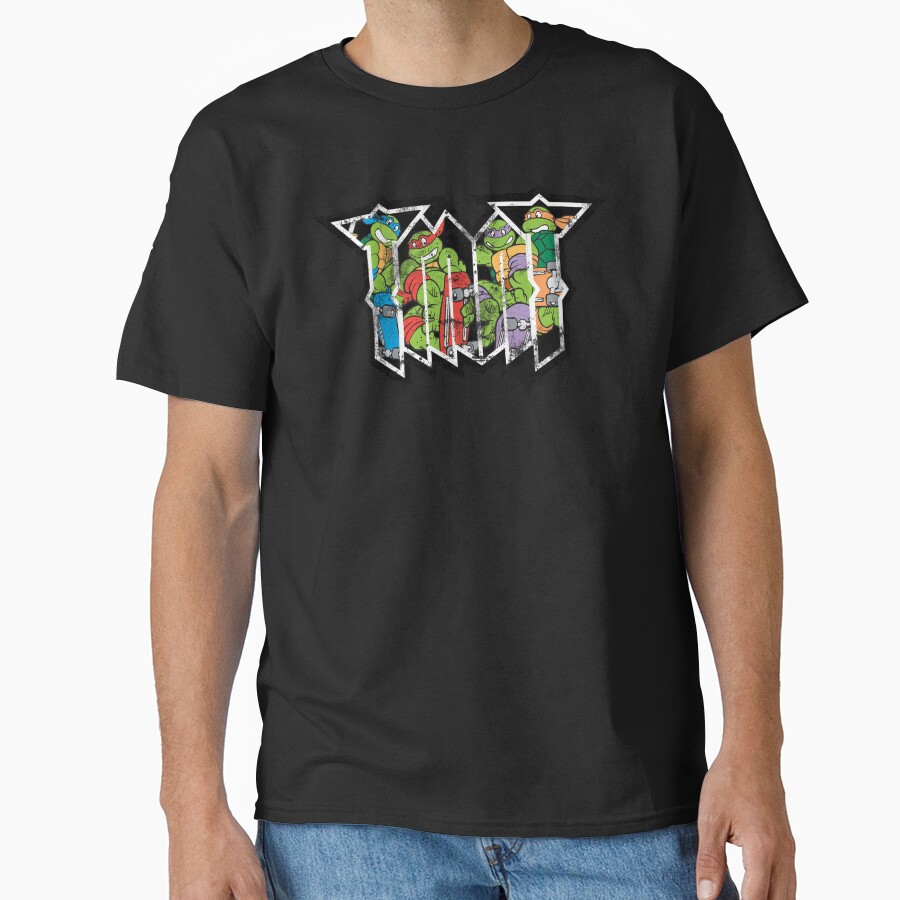 Teenage Mutant Ninja Turtles Group Shot Skater Distressed T-shirt - Image 3