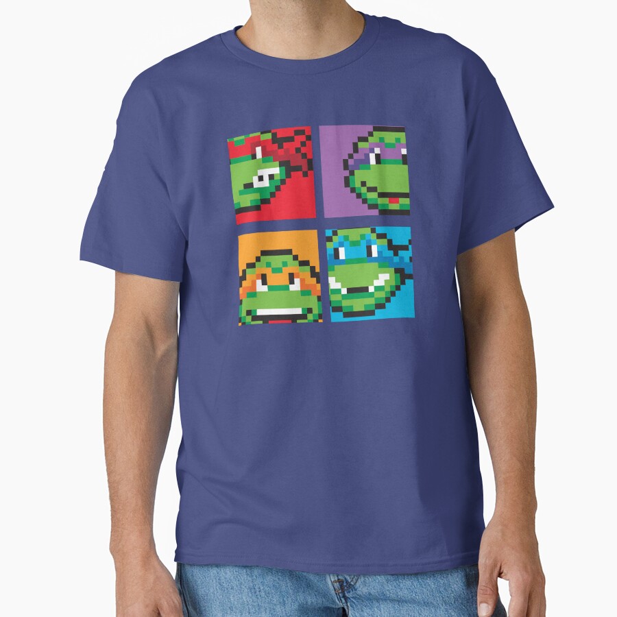 Teenage Mutant Ninja Turtles Retro Pixel Video Game Box Up T-shirt - Image 4
