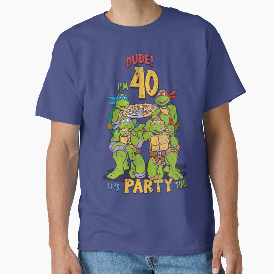 Teenage Mutant Ninja Turtles 40th Birthday Pizza Party T-shirt - Image 4