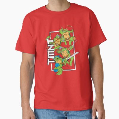 Teenage Mutant Ninja Turtles Vintage Ninja Group Side Logo T-shirt