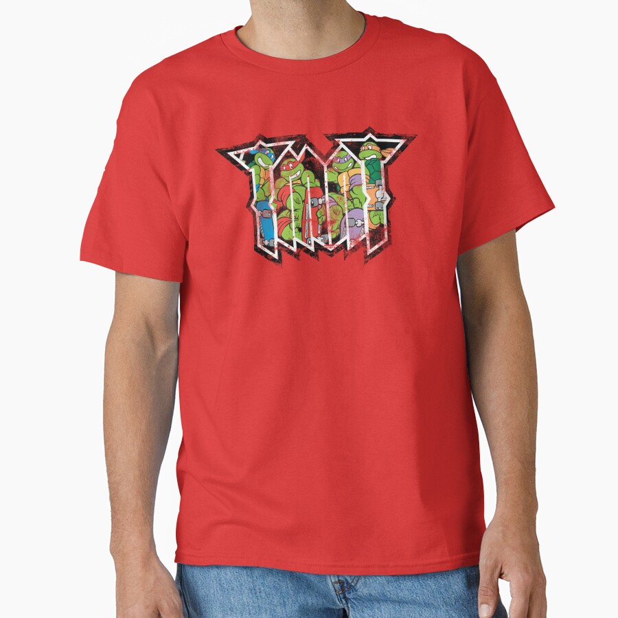 Teenage Mutant Ninja Turtles Group Shot Skater Distressed T-shirt - Image 5