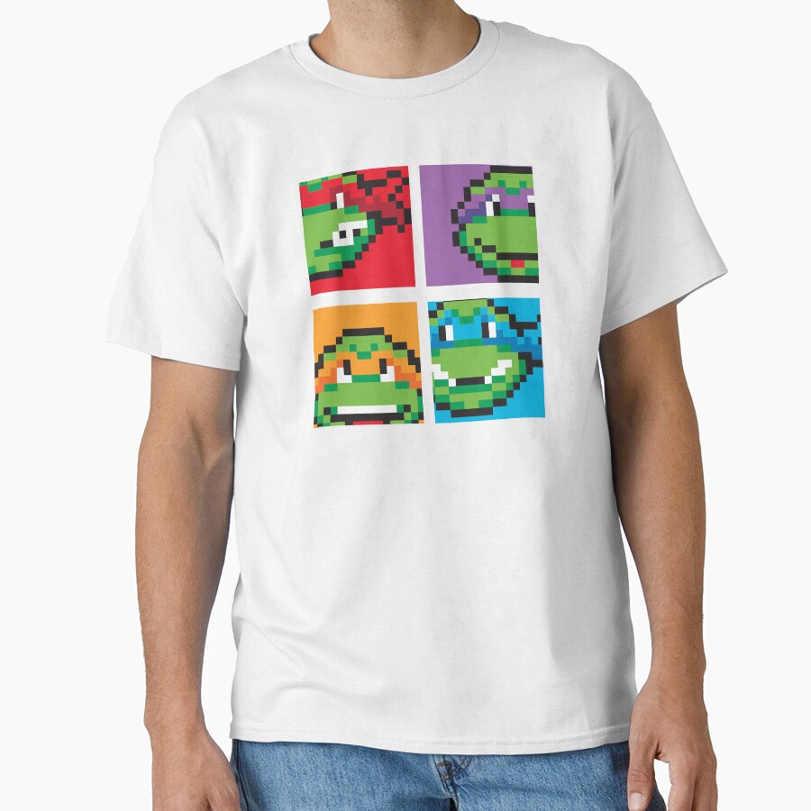 Teenage Mutant Ninja Turtles Retro Pixel Video Game Box Up T-shirt - Image 2