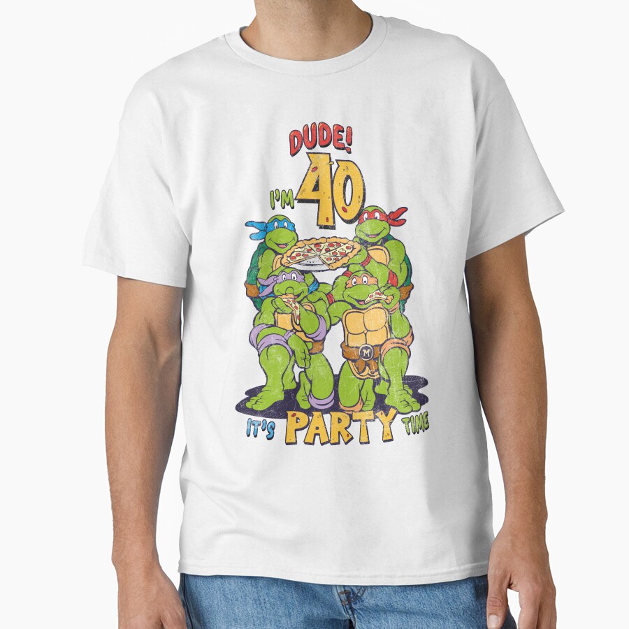 Teenage Mutant Ninja Turtles 40th Birthday Pizza Party T-shirt - Image 2