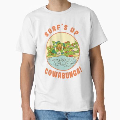 Teenage Mutant Ninja Turtles Surf S Up Circle Group Poster T-shirt