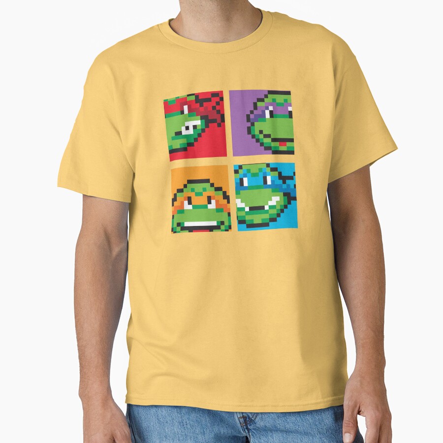 Teenage Mutant Ninja Turtles Retro Pixel Video Game Box Up T-shirt - Image 6