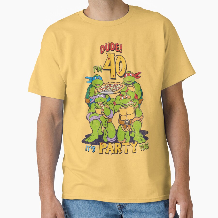 Teenage Mutant Ninja Turtles 40th Birthday Pizza Party T-shirt - Image 6