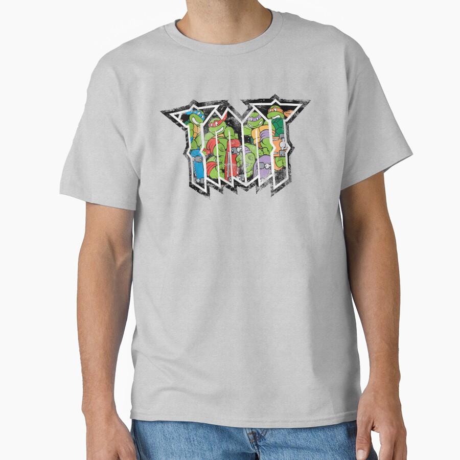 Teenage Mutant Ninja Turtles Group Shot Skater Distressed T-shirt - Image 4