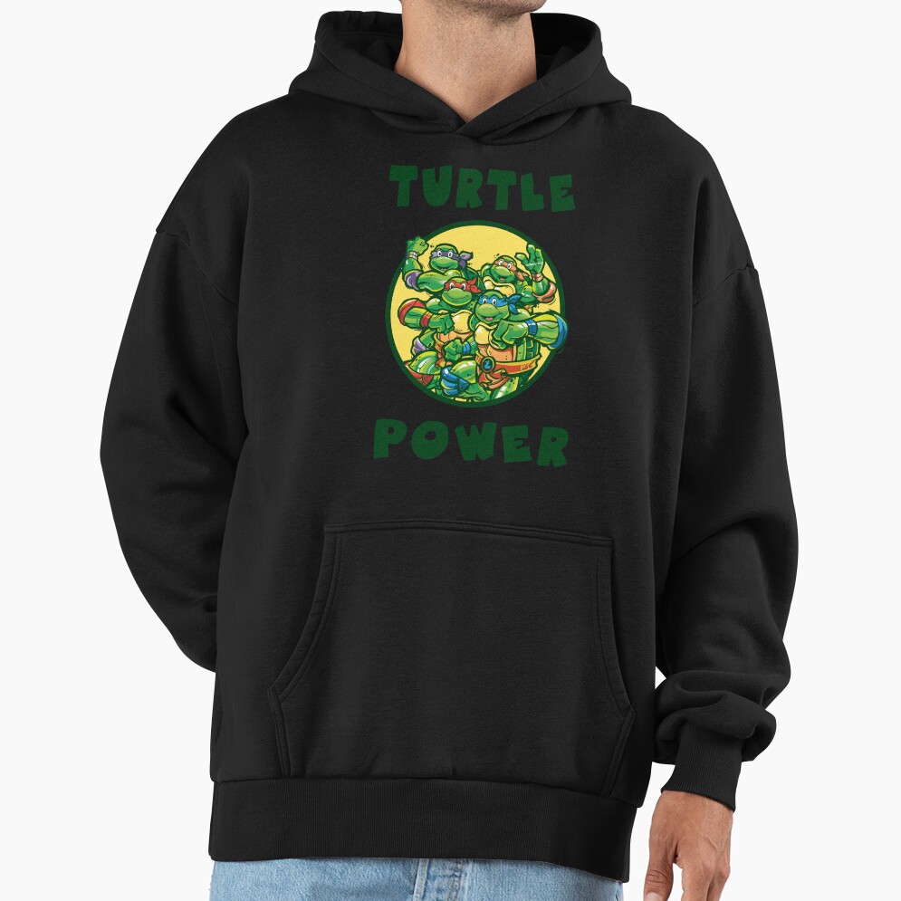Teenage Mutant Ninja Turtles Group Shot Turtle Power Text Hoodie