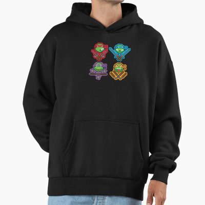 Teenage Mutant Ninja Turtles Classic Pixel Ninja Group Shot Hoodie