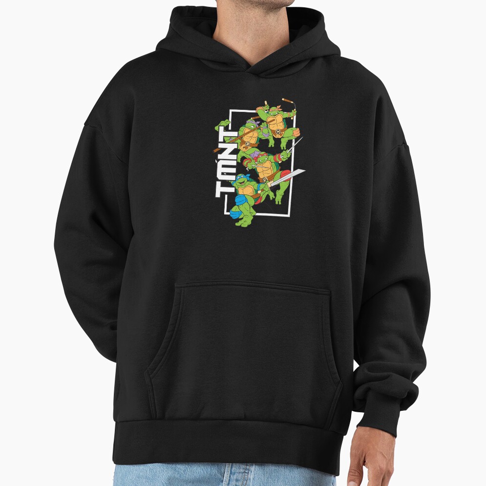 Teenage Mutant Ninja Turtles Vintage Ninja Group Side Logo Hoodie - Image 3