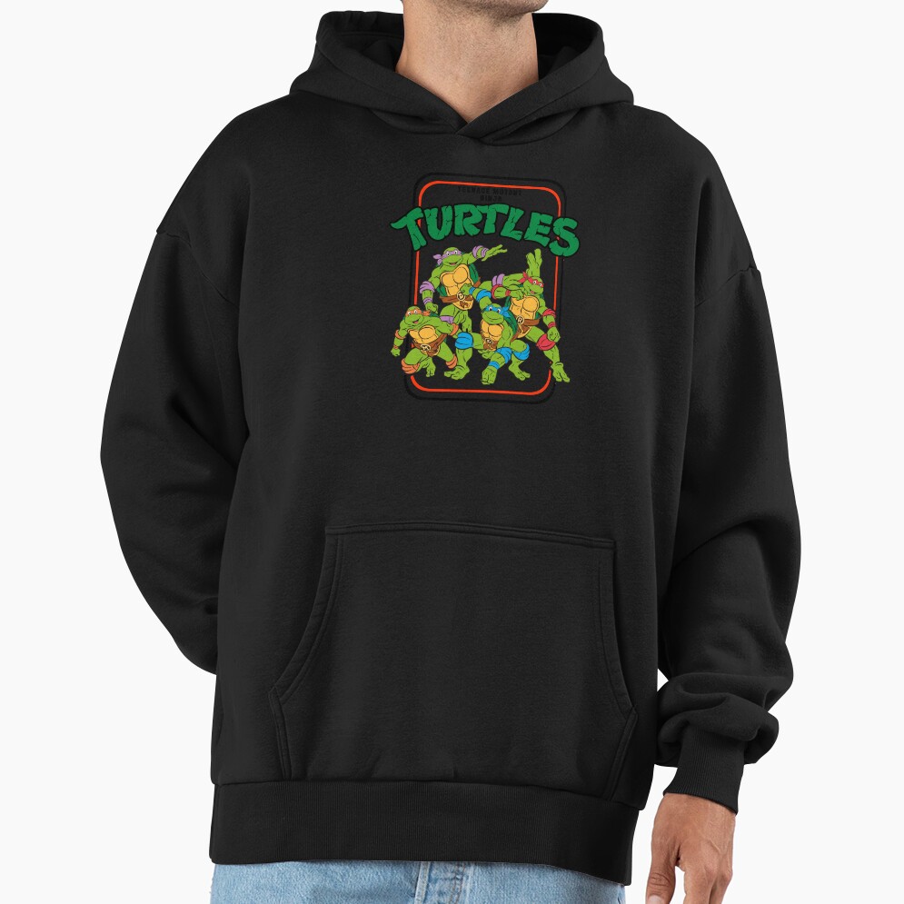 Teenage Mutant Ninja Turtles Vintage Cartoon Group Shot Hoodie - Image 2