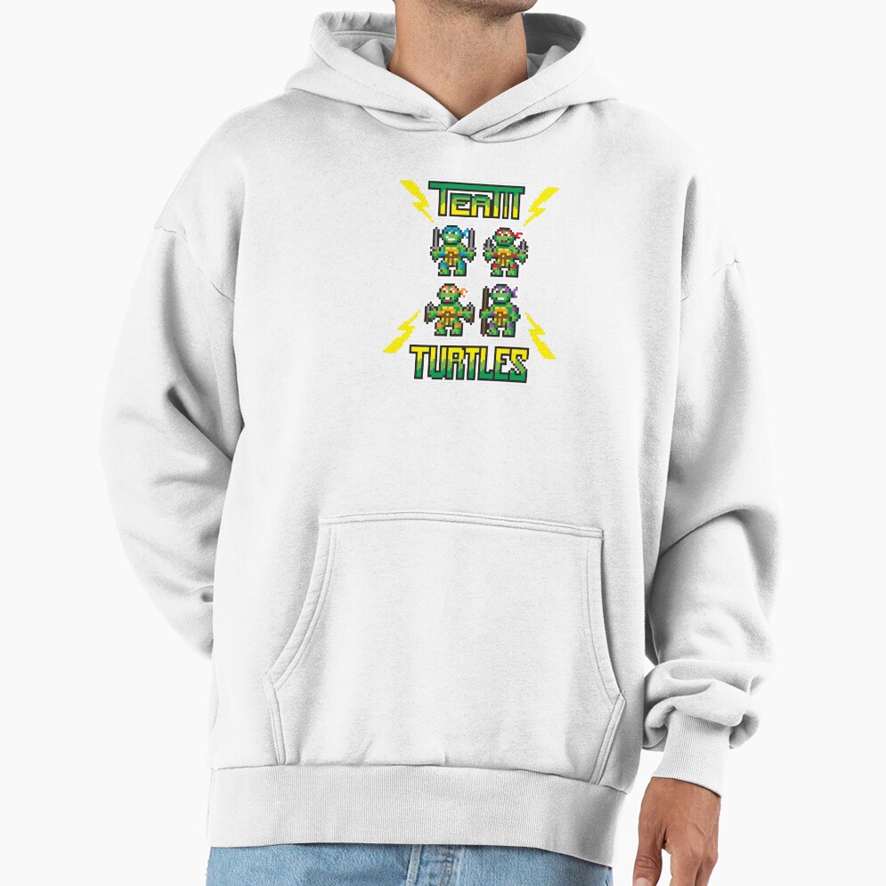 Teenage Mutant Ninja Turtles 8 Bit Pixel Team Turtles Logo Hoodie - Image 2