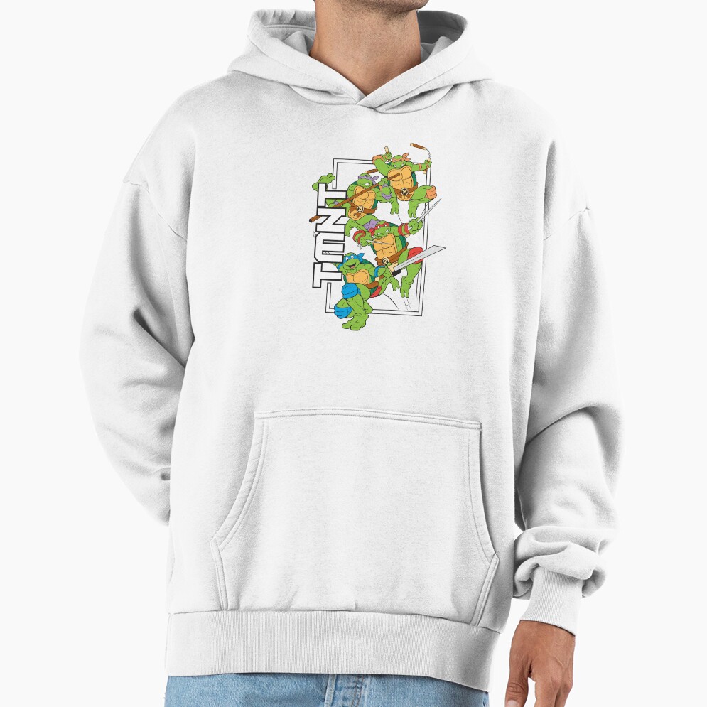 Teenage Mutant Ninja Turtles Vintage Ninja Group Side Logo Hoodie - Image 2