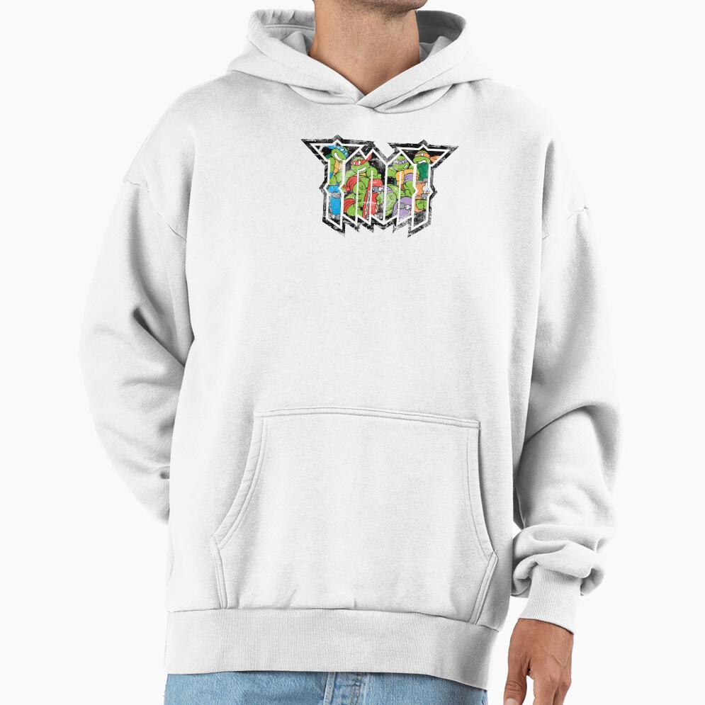 Teenage Mutant Ninja Turtles Group Shot Skater Distressed Hoodie - Image 2