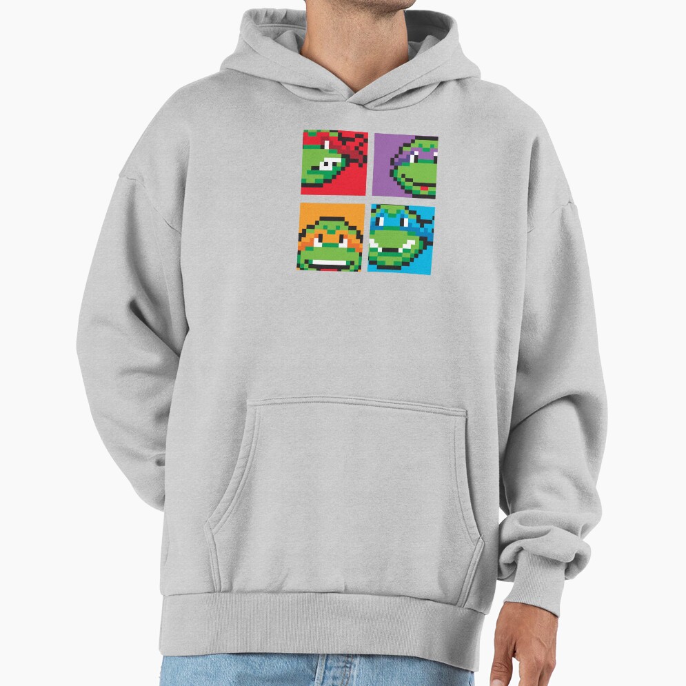 Teenage Mutant Ninja Turtles Retro Pixel Video Game Box Up Hoodie - Image 4