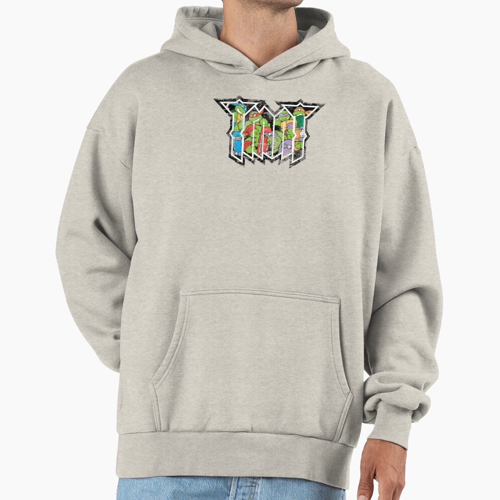 Teenage Mutant Ninja Turtles Group Shot Skater Distressed Hoodie - Image 3