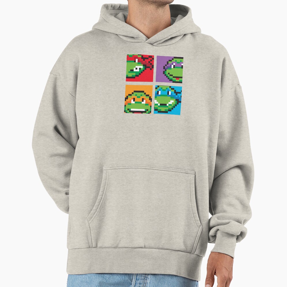 Teenage Mutant Ninja Turtles Retro Pixel Video Game Box Up Hoodie - Image 3