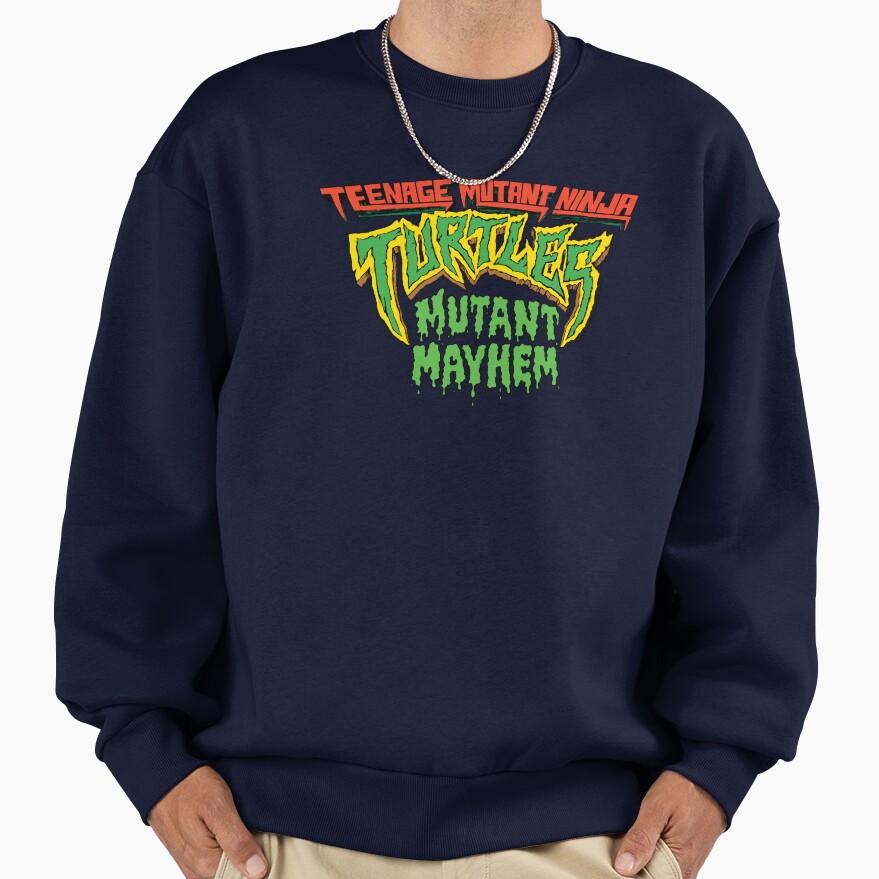 Teenage Mutant Ninja Turtles Mutant Mayhem Retro Slime Logo Sweatshirt - Image 5