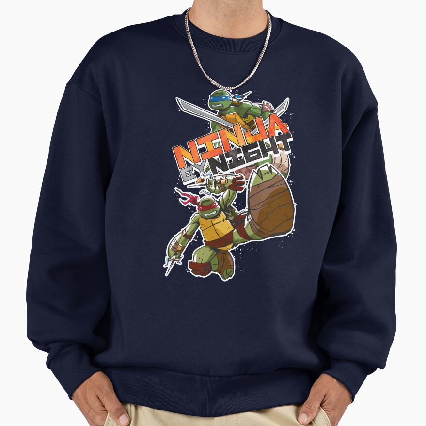 Teenage Mutant Ninja Turtles Ninja By Night Retro High Kick Sweatshirt - Image 5