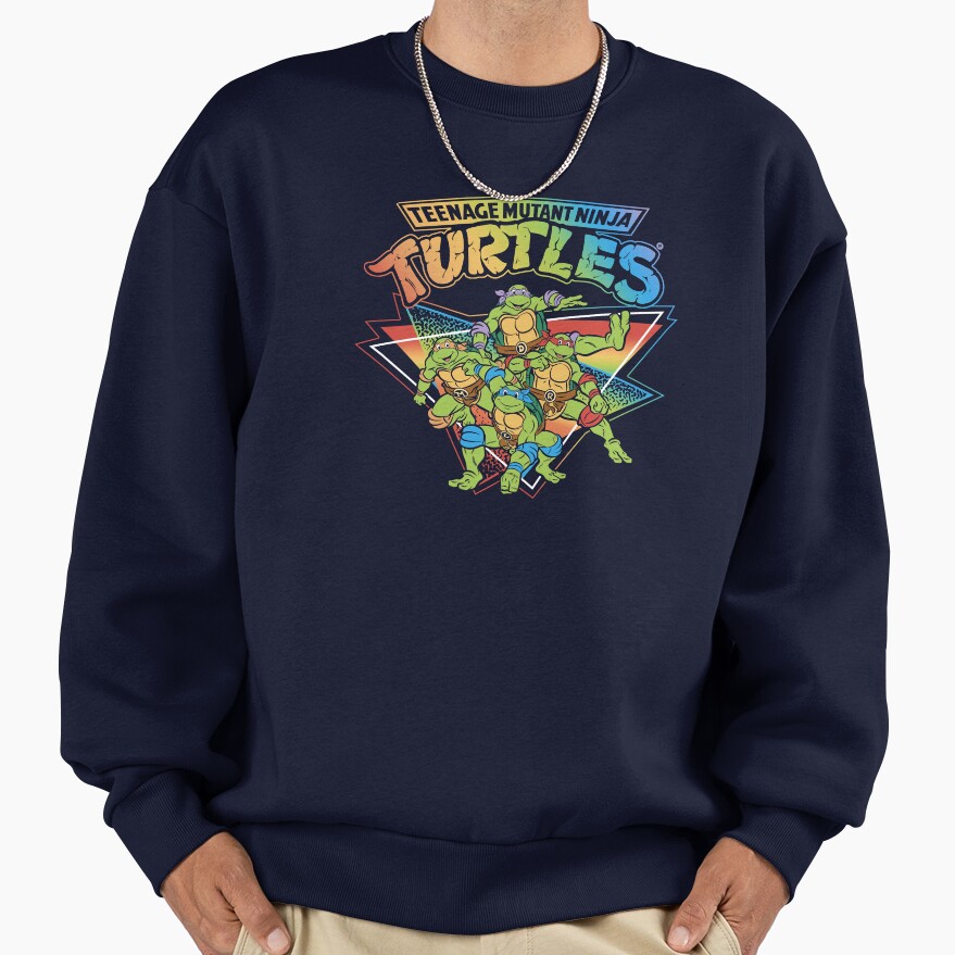 Teenage Mutant Ninja Turtles Pride Rainbow Gradient Sweatshirt - Image 5