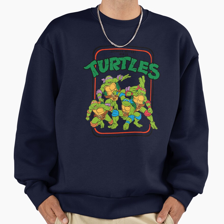 Teenage Mutant Ninja Turtles Vintage Cartoon Group Shot Sweatshirt - Image 5