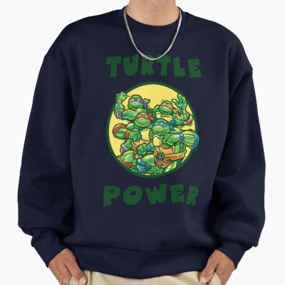 Teenage Mutant Ninja Turtles Group Shot Turtle Power Text Sweatshirt