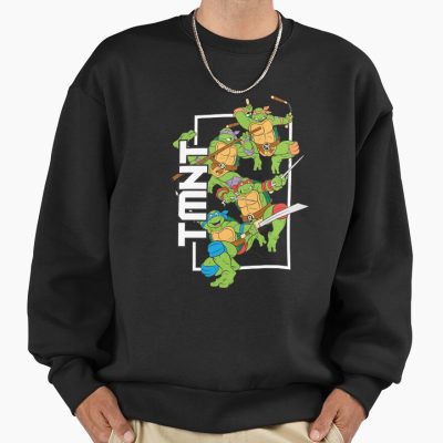 Teenage Mutant Ninja Turtles Vintage Ninja Group Side Logo Sweatshirt