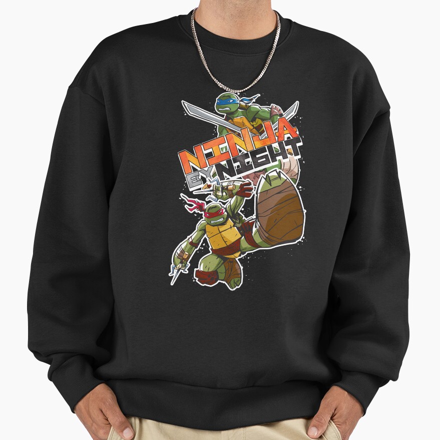 Teenage Mutant Ninja Turtles Ninja By Night Retro High Kick Sweatshirt - Image 3