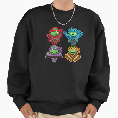 Teenage Mutant Ninja Turtles Classic Pixel Ninja Group Shot Sweatshirt