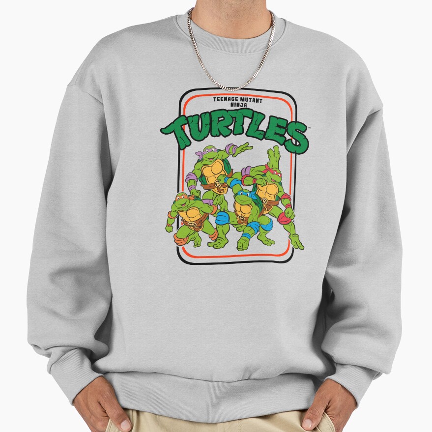 Teenage Mutant Ninja Turtles Vintage Cartoon Group Shot Sweatshirt - Image 4