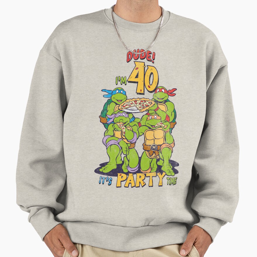 Teenage Mutant Ninja Turtles 40th Birthday Pizza Party Sweatshirt - Image 3
