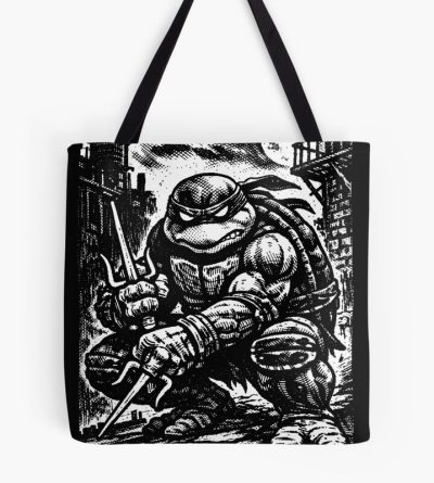 Tmnt Raphael Black White Design Tote Bag