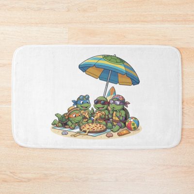 Beach Pizza Party Summer Mutant Ninja Turtles Vacation Bath Mat