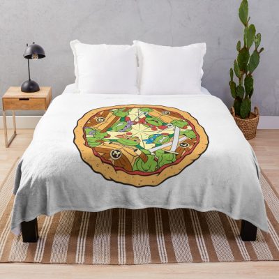 Pizza Mandala Mutant Ninja Turtles Slice Of Life Throw Blanket
